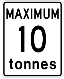 Maximum 10 Signage