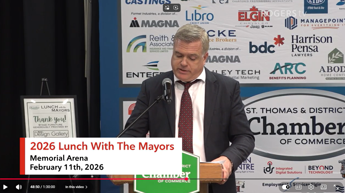 Mayor Sloan speaking into microphone