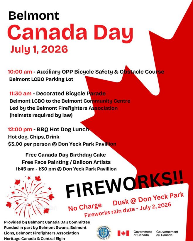 Belmont Canada Day Event Poster